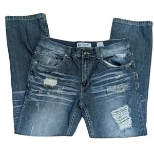 Akademiks boot cut distressed jeans